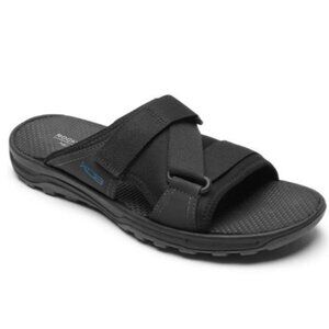 Rockport Trail Technique Men’s Black Hook & Loop Slide Sandals Size 7.5 NEW
